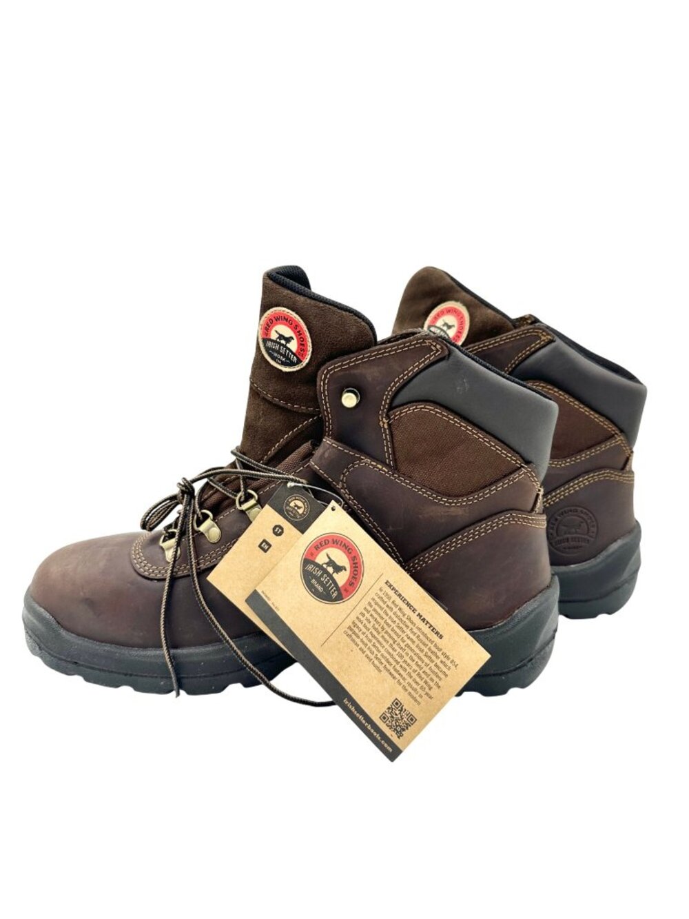 Red Wing Irish Setter Mens Work Boots Size 12 Brown Leather Oil-Resistant Sole
